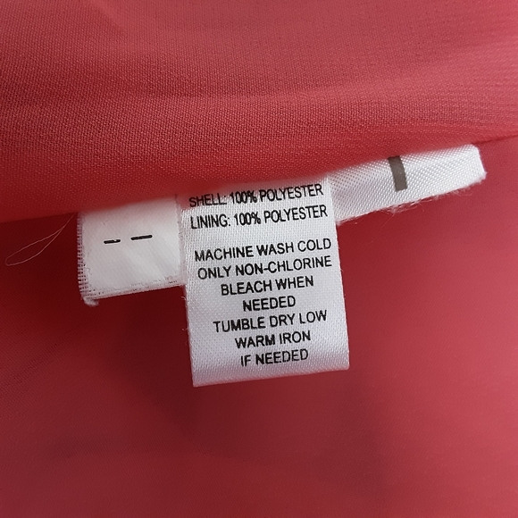 Loft Coral Sleeveless Dress with tie Small - Picture 5 of 6